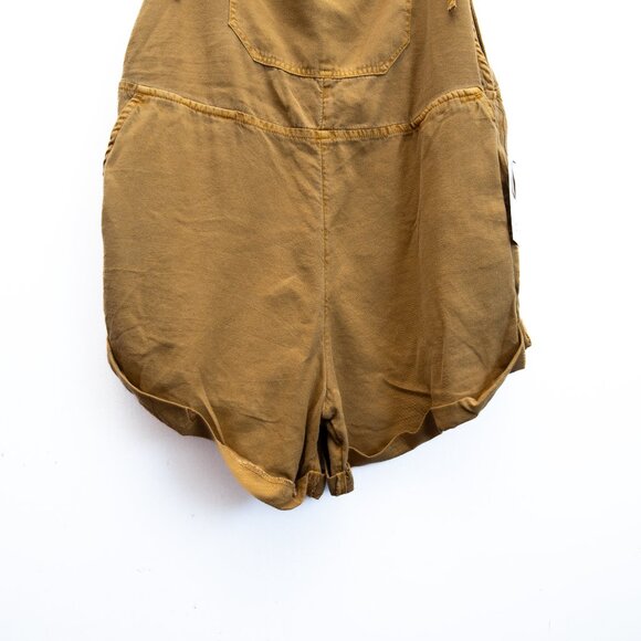 Billabong Women's Short Overalls Romper in Mustard Yellow NWT - Picture 6 of 8